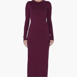 AFRM Red Long Sleeve Bodycon Dress